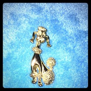 Poodle brooch